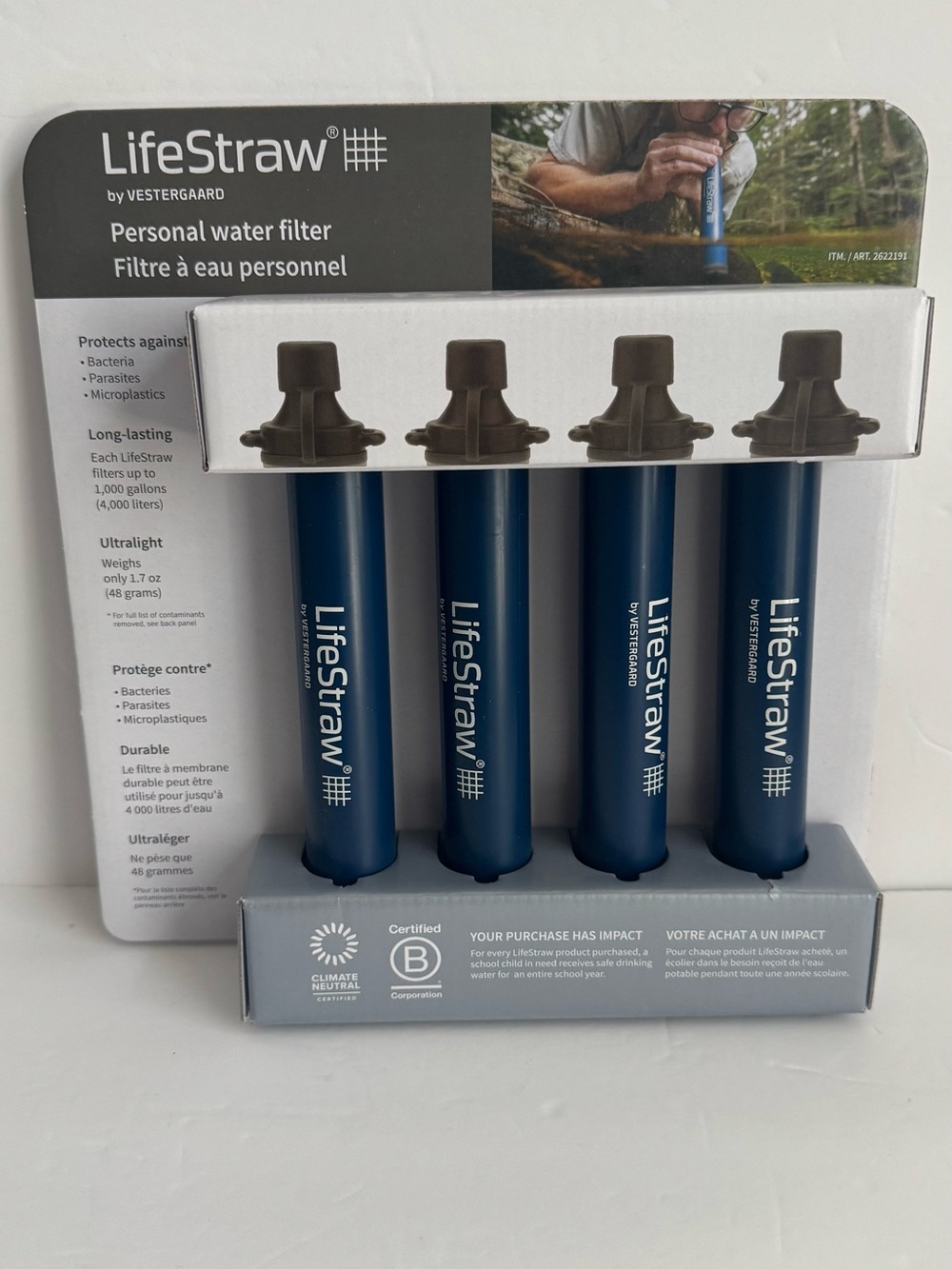 LifeStraw Personal Water Filter - Set of 4, Unused